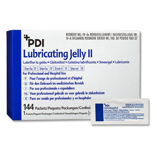 Lubricating Jelly PDI Lubricating Jelly II 2.7 Gram Individual Packet Sterile T00137