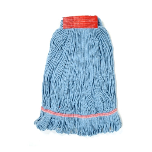 Wet String Mop Head O Dell 400 Series Looped-end Large Blue Cotton / Rayon Reusable 400L/BLUE