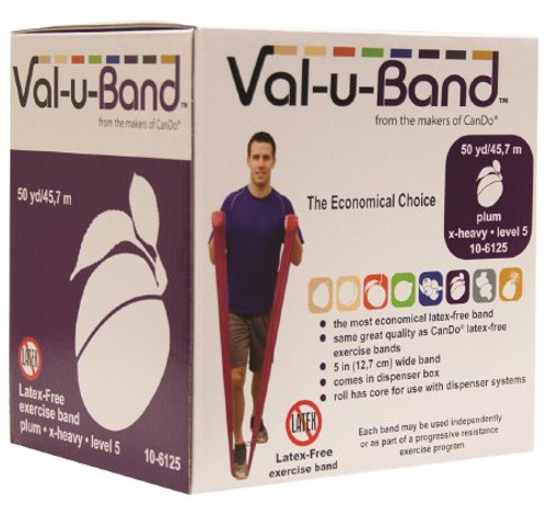 Exercise Resistance Band Val-u-Band Blueberry 5 Inch X 50 Yard Heavy Resistance 10-6124 Each/1