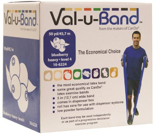 Exercise Resistance Band Val-u-Band Low Powder Lime 5 Inch X 50 Yard Medium Resistance 10-6223 Each/1