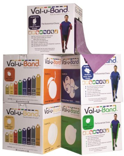 Exercise Resistance Band Val-u-Band Low Powder Plum 5 Inch X 50 Yard X-Heavy Resistance 10-6225 Each/1