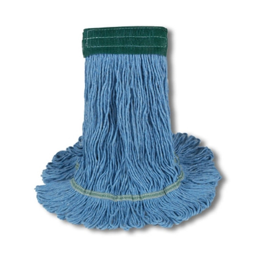 Wet String Mop Head O Dell 400 Series Looped-end Medium Blue Cotton / Rayon Reusable 400M/BLUE