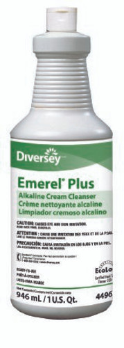 Diversey Emerel Plus Surface Cleaner Alkaline Based Manual Squeeze Cream 32 oz. Bottle Unscented NonSterile DVO94496138