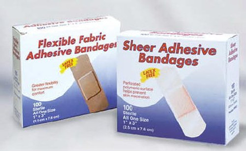 Adhesive Strip 1 X 3 Inch Fabric Rectangle Tan Sterile 99990