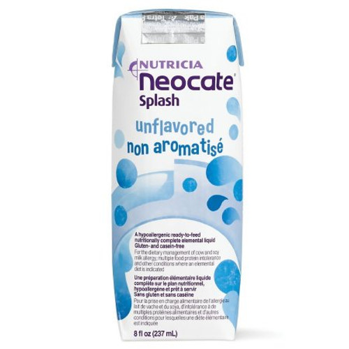 Pediatric Oral Supplement / Tube Feeding Formula Neocate Splash Unflavored 8 oz. Carton Ready to Use 111394