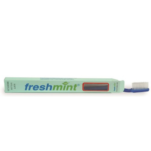 Toothbrush Freshmint Assorted Colors Adult Nylon TBBX