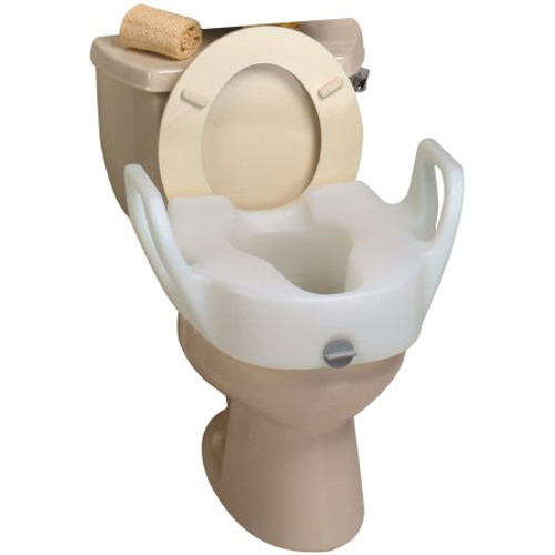 Raised Toilet Seat with Arms Lock-On 11-1/2 Inch Height White 300 lbs. Weight Capacity 725753111 Each/1