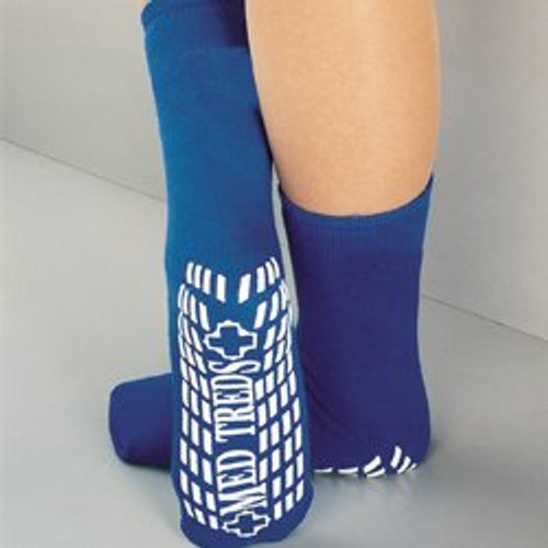 Slipper Socks MedTreds Youth Royal Blue Mid-Calf 7142