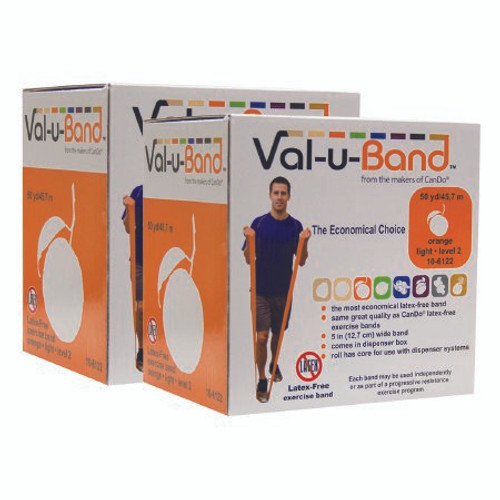 Exercise Resistance Band Val-u-Band Peach 5 Inch X 6 Yard X-Light Resistance 10-6211 Each/1