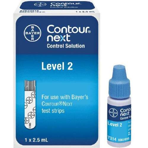 Blood Glucose Control Solution Contour Next Blood Glucose Testing 2.5 mL Level 2 7314