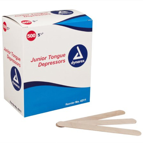 Tongue Depressor dynarex 5-1/2 Inch Length Wood 4311