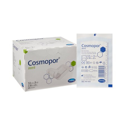 Adhesive Dressing Cosmopor 2 X 2- 4/5 Inch Nonwoven Rectangle White Sterile 900800