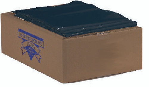 Trash Bag Colonial Bag 55 gal. Black LLDPE 1 Mil. 36 X 58 Inch X-Seal Bottom Flat Pack TGG-3658X Case/100