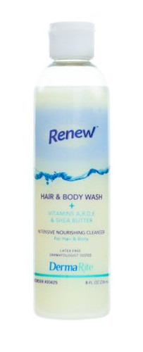 Shampoo and Body Wash Renew 8 oz. Flip Top Bottle Coconut Scent 00425