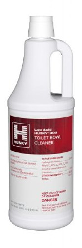Husky Non Acid Bowl and Bathroom Surface Disinfectant Cleaner Quaternary Based Manual Pour Liquid 32 oz. Bottle Floral Scent NonSterile HSK-320-03 Case/12