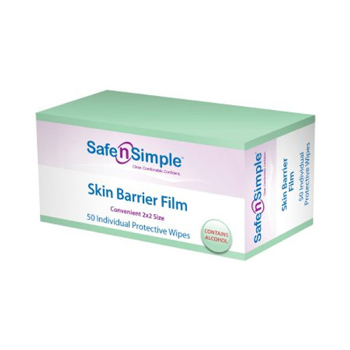 Skin Barrier Wipe Safe N Simple 43% / 20% Strength Isopropyl Alcohol / Butyl Ester of PVM/MA Copolymer Individual Packet NonSterile SNS81851