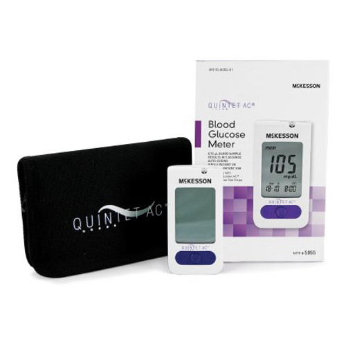 Blood Glucose Meter QUINTET AC 5 Second Results Stores Up To 500 Results with Date and Time Auto Coding 5055