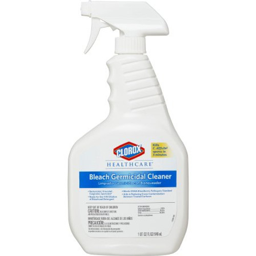 Clorox Healthcare Bleach Germicidal Surface Disinfectant Cleaner Pump Spray Liquid 32 oz. Bottle Fruity Floral Bleach Scent NonSterile 68970