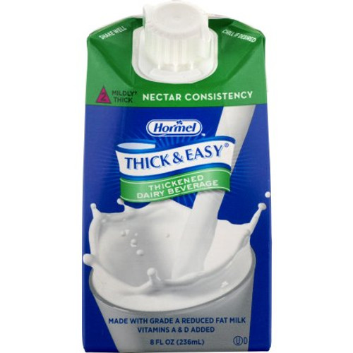 Thickened Beverage Thick Easy Dairy 8 oz. Carton Milk Flavor Ready to Use Nectar Consistency 24739