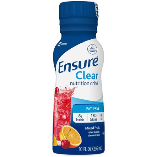 Oral Supplement Ensure Clear Nutrition Drink Mixed Fruit Flavor Ready to Use 10 oz. Bottle 62479