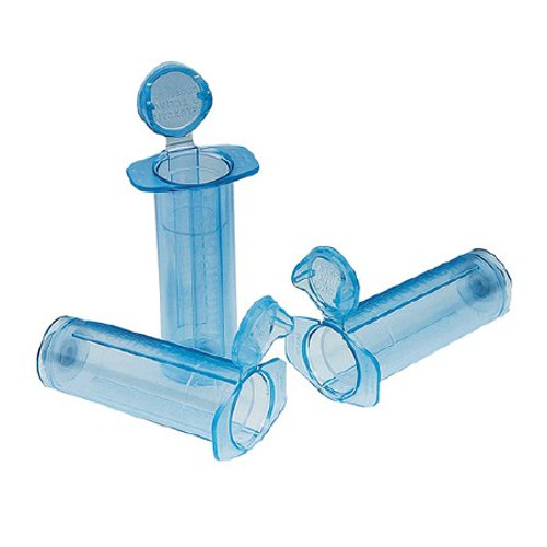 Blood Collection Tube Holder VanishPoint Clear Blue Plastic End Cap Single Use For Blood Collection Tubes 22701