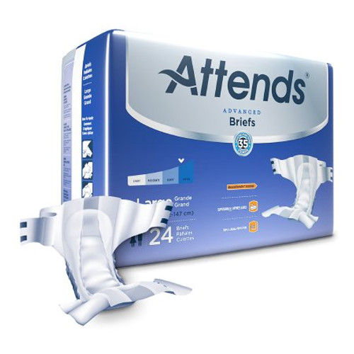 Unisex Adult Incontinence Brief Attends Advanced Large Disposable Heavy Absorbency DDC30