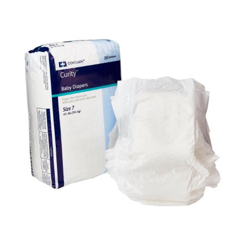 Unisex Baby Diaper Curity Size 7 Disposable Heavy Absorbency 80068A