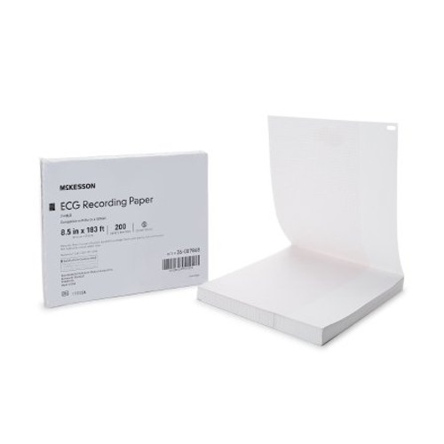 Diagnostic Recording Paper McKesson Thermal Paper 8-1/2 Inch X 183 Foot Z-Fold Red Grid 26-007868