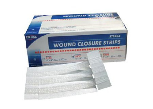Skin Closure Strip 1 X 4 Inch Nonwoven Material Reinforced Strip White 5158