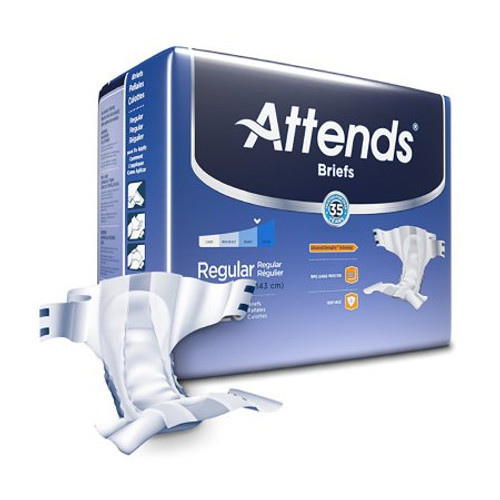 Unisex Adult Incontinence Brief Attends Regular Disposable Heavy Absorbency DDA25