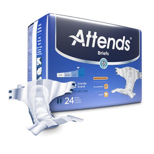 Unisex Adult Incontinence Brief Attends Large Disposable Heavy Absorbency DDA30