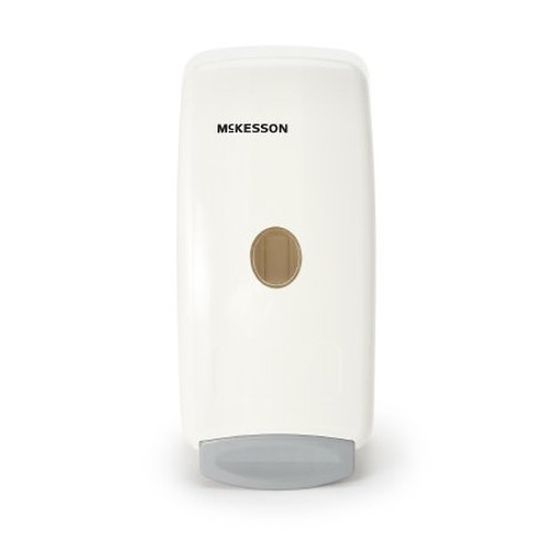 Hand Hygiene Dispenser McKesson White Plastic Manual Push 1000 mL Wall Mount 53-FOAM