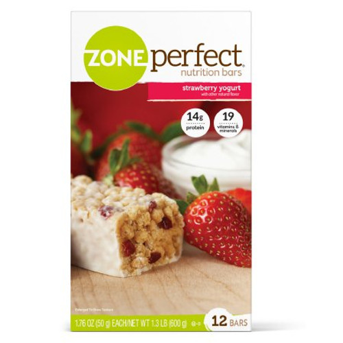Nutrition Bar ZonePerfect Strawberry Yogurt Flavor Ready to Use Individually Wrapped 63304