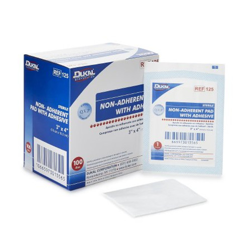Non-Adherent Dressing Dukal Cotton 3 X 4 Inch Sterile 125