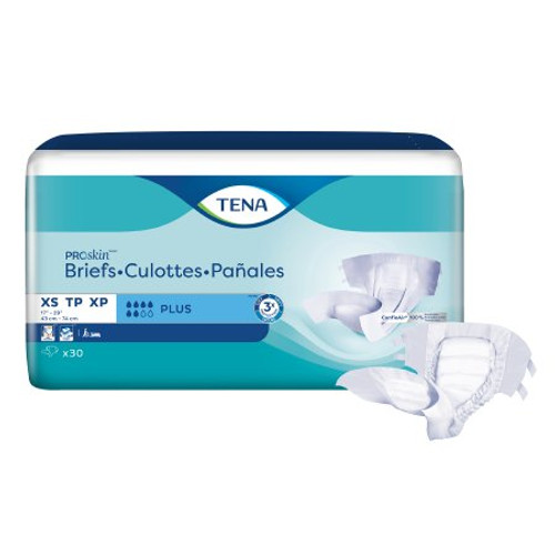Unisex Adult / Youth Incontinence Brief TENA ProSkin Plus X-Small Disposable Moderate Absorbency 61199