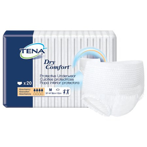 Unisex Adult Absorbent Underwear TENA Dry Comfort Pull On with Tear Away Seams Medium Disposable Moderate Absorbency 72422