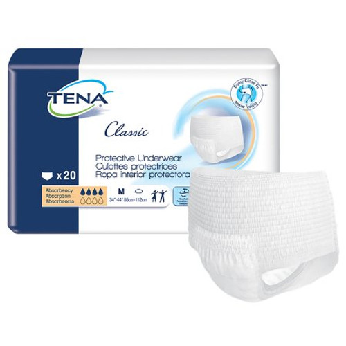 Unisex Adult Absorbent Underwear TENA Classic Pull On with Tear Away Seams Medium Disposable Moderate Absorbency 72513