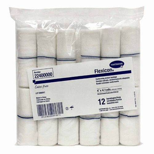 Conforming Bandage Flexicon Polyester 1-Ply 4 Inch X 4-1/10 Yard Roll Shape NonSterile 22400000