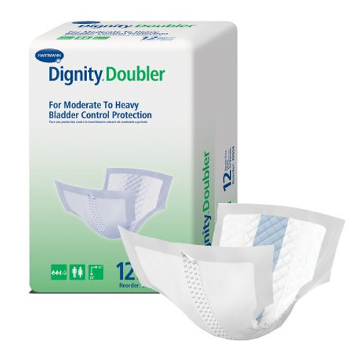 Bladder Control Pad Dignity Doubler 13 X 24 Inch Moderate Absorbency Polymer Core One Size Fits Most Adult Unisex Disposable 30058