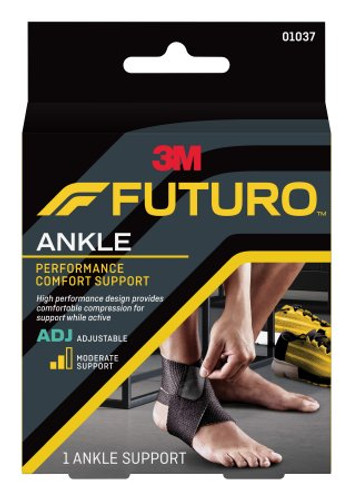 Wrist Support 3M Futuro Performance Comfort Low Profile / Wraparound Nylon / Polyester / Polyurethane / Spandex Left or Right Hand Black One Size Fits Most 01036ENR Case/12