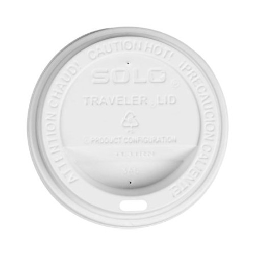 Dome Lid Traveler White Polystyrene Sip Hole Hot Applications TL31R2-0007