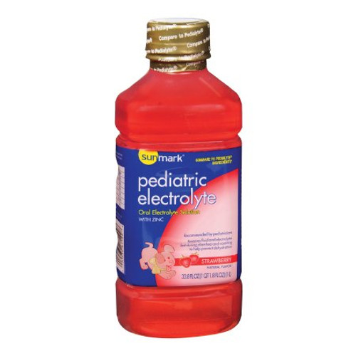 Pediatric Oral Electrolyte Solution sunmark Fruit Flavor 33.8 oz. Bottle Ready to Use 49348057041 Each/1