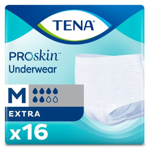Unisex Adult Absorbent Underwear TENA ProSkin Extra Pull On with Tear Away Seams Medium Disposable Moderate Absorbency 72232 Unisex Adult Absorbent Underwear TENA ProSkin Extra Pull On with Tear Away Seams Medium Disposable Moderate Absorbency 72232