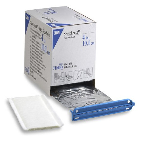 Splint Roll 3M Scotchcast Quick Step Double Sided Felt 3 Inch X 15 Foot Felt / Fiberglass White 74003Q Case/2