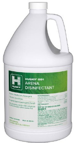 Husky 891 Arena Surface Disinfectant Cleaner Quaternary Based Manual Pour Liquid Concentrate 64 oz. Jug Fresh Scent NonSterile HSK-891 01-35