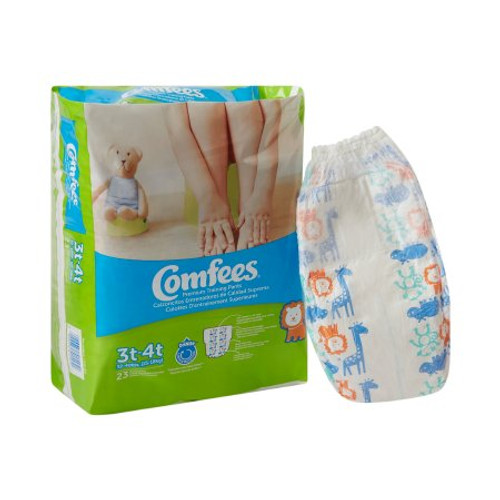 Male Toddler Training Pants Comfees Pull On with Tear Away Seams Size 3T to 4T Disposable Moderate Absorbency CMF-B3