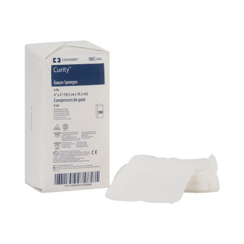 USP Type VII Gauze Sponge Curity Cotton 8-Ply 4 X 4 Inch Square NonSterile 2556-