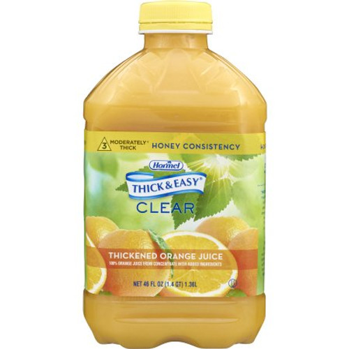Thickened Beverage Thick Easy 46 oz. Bottle Orange Juice Flavor Ready to Use Honey Consistency 40123