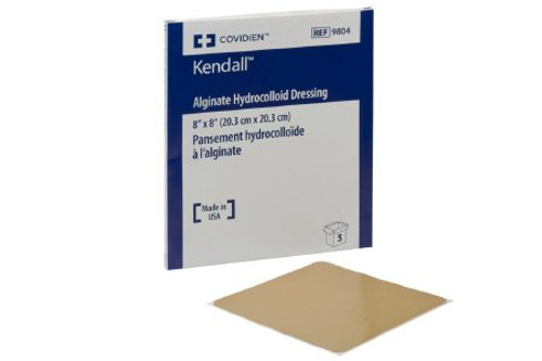 Hydrocolloid Dressing with Alginate Kendall 4 X 4 Inch Square Sterile 9801-