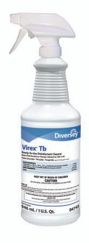 Diversey Virex Tb Surface Disinfectant Cleaner Quaternary Based Pump Spray Liquid 32 oz. Bottle Lemon Scent NonSterile DVO04743